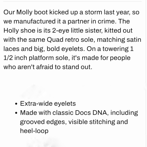 Dr.Martens Holly Platform Oxford In Black Patent Leather Size 9 - Picture 15 of 16